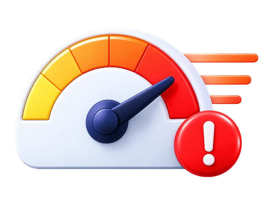 Slow performance 3D gauge indicator