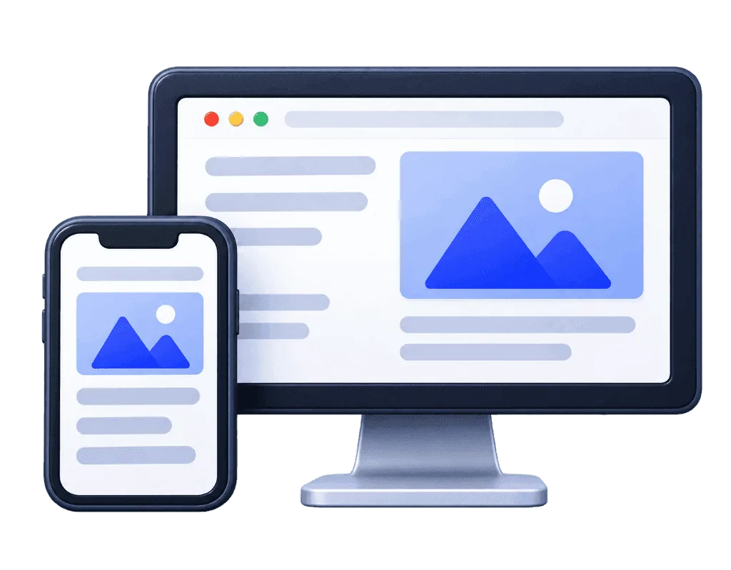Weak user experience desktop and mobile display