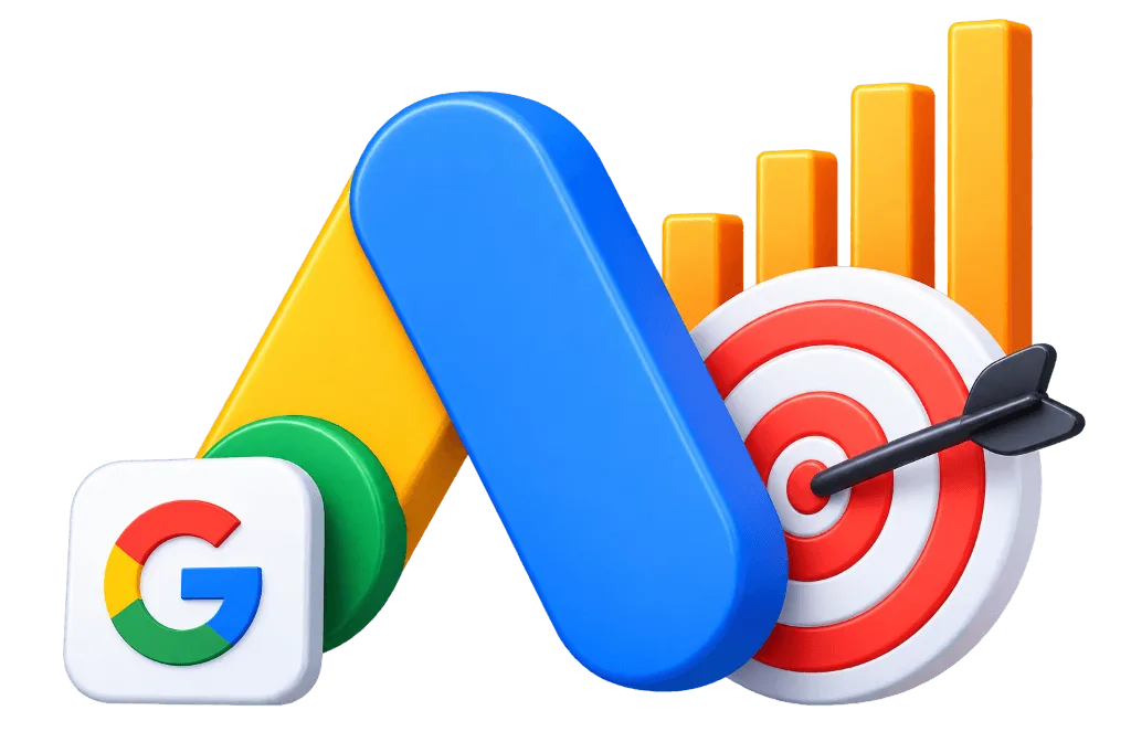 Google Ads and PPC campaigns setup with search analytics and shopping ads