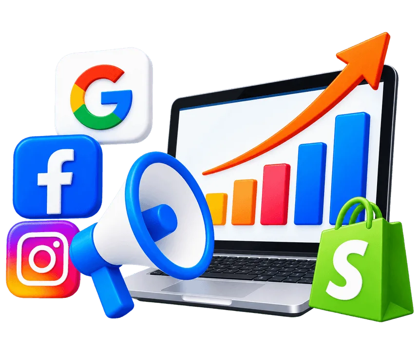 eCommerce marketing with Google, Facebook, Instagram and Shopify