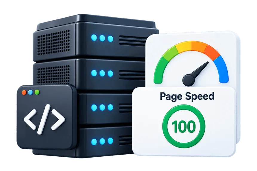 Technical SEO gears, speed metrics and schema markup