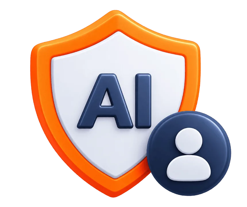 Strict AI guardrails and seamless human agent escalation handoff shield