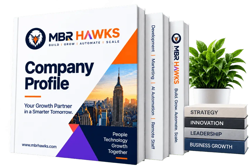 MBR Hawks Company Profile 3D Brochure Mockup