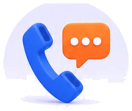 Restaurant call support 3D illustration with telephone handset and chat bubble